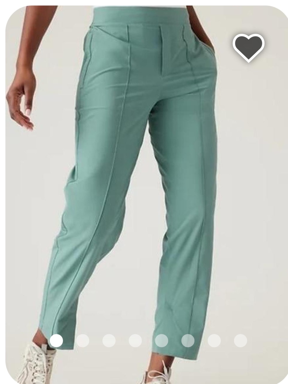 Athleta  Green Straight-Leg High-Rise Pants Athleta Brooklyn Heights pants